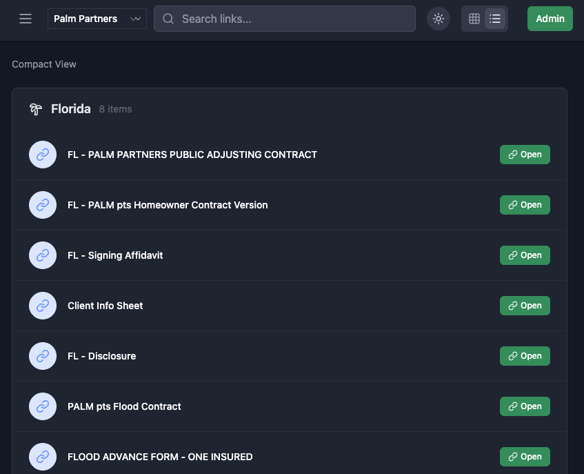 Palm Forms screenshot