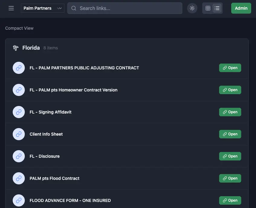 Palm Forms screenshot